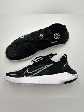 Mens Nike Free Flyknit Next Nature Black Running Shoes size 10.5